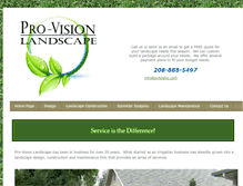 Tablet Screenshot of pro-visionlandscape.com